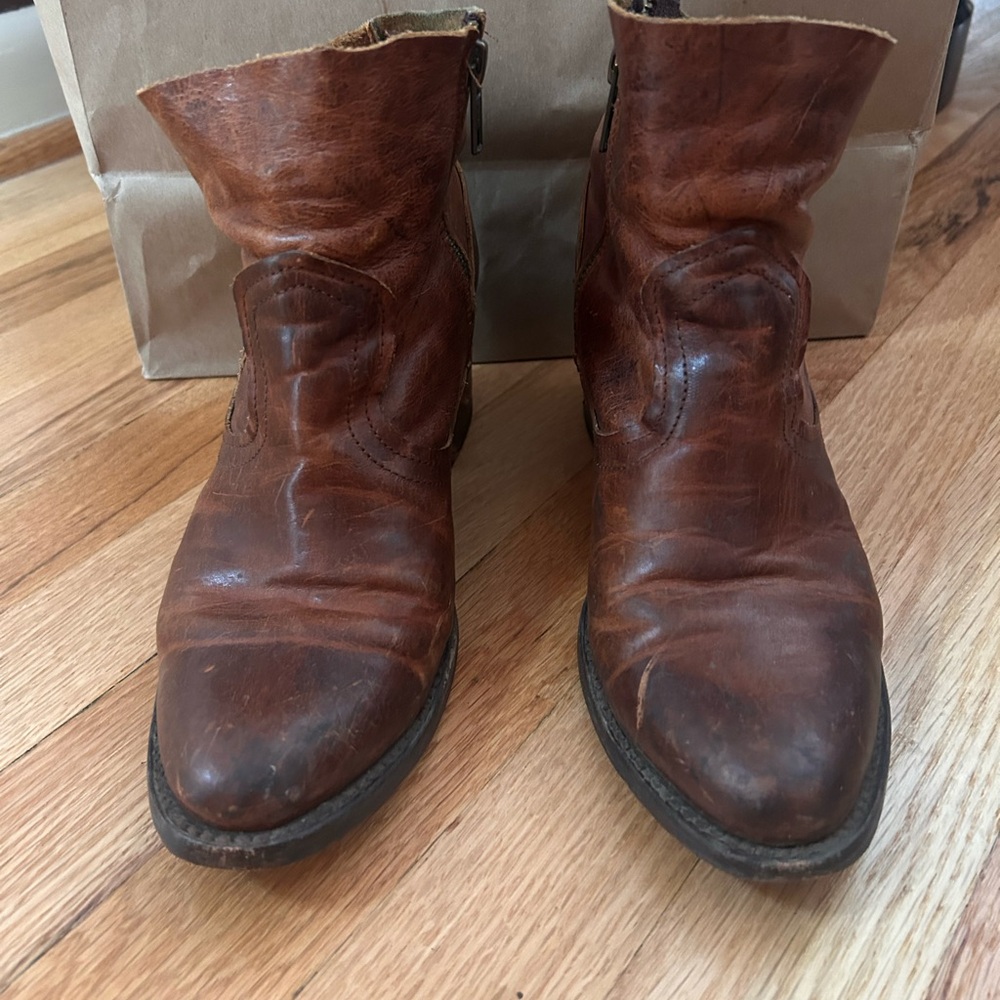 Brown Leather Ankle Boots